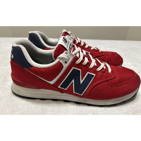 New Balance Men’s Shoes Size 12 Red White Blue 574 Classic Low Top Encap - Picture 1 of 8